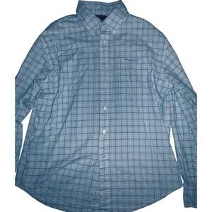 Keeler Bay Men’s XL Blue Plaid Button-Down Shirt – Casual Long Sleeve